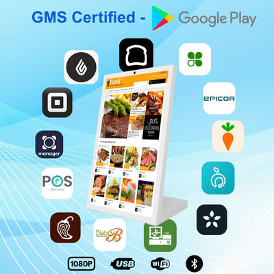 15.6 pulgadas NFC Retail Tablet Rockchip quad core Tablet Android en forma de L Restaurante otros