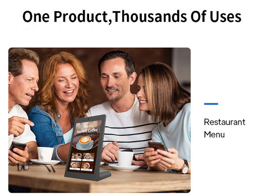 Tableta de escritorio Android de 13,3 pulgadas en forma de L RK3568, quiosco comercial POE, pedidos en restaurantes y otros usos