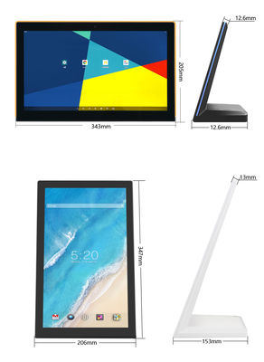 Quiosco de negocios de 8 pulgadas en forma de L con pantalla táctil Android tablet PC Servicio al cliente Comentarios para hotel restaurante