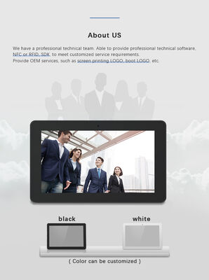 montura en la pared 32 pulgadas de señalización digital de publicidad de pantalla de Android tablet PC POE NFC función wifi