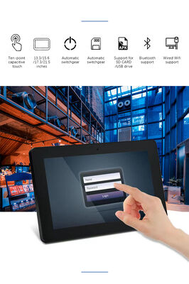 montura en la pared 32 pulgadas de señalización digital de publicidad de pantalla de Android tablet PC POE NFC función wifi