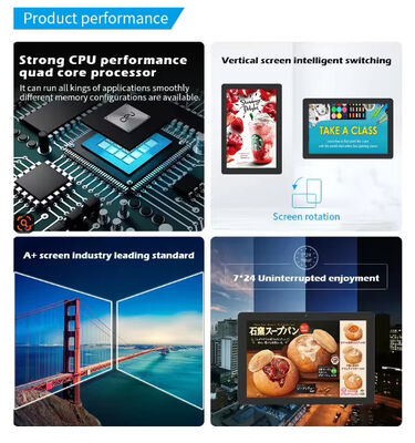 Tabla de menú digital de 24 pulgadas con plataforma Android RK3566 para restaurantes y cafeterías