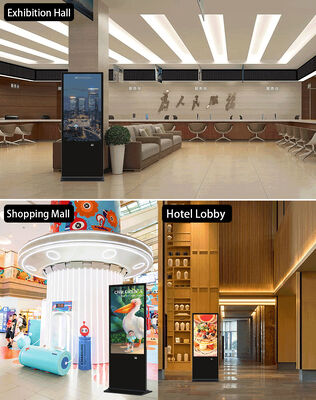 43 pulgadas de piso digital de señalización LCD de publicidad de pantalla táctil Smart Kiosco de cartel reproductor para el centro comercial