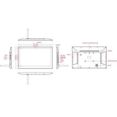 17.3 pulgadas RK3399 Tableta Android montada en la pared con soporte POE y pantalla táctil Full HD