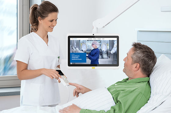 Tableta Android de 10 pulgadas con cámara de 5MP con manija de llamada para uso médico e industrial
