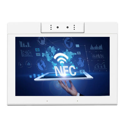 10.1 pulgadas en forma de L RK3566 POE NFC Android 11 Tablet PC de escritorio Tablet de pedido de restaurante blanco con cámara doble