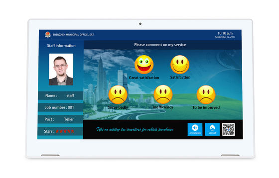 L forma 1920x1080 13,3 pulgadas Tablet Android todo en uno con pantalla táctil WIFI RJ45