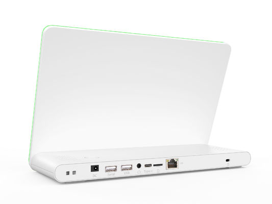 PC todo en uno con pantalla táctil Android 8.1 de 10.1 pulgadas con barra de luz LED y procesador Quad Core Cortex A7