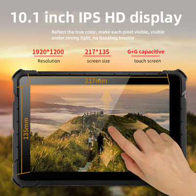Tableta Android robusta de 10,1 pulgadas IP67 con pantalla táctil IPS para uso industrial y en exteriores