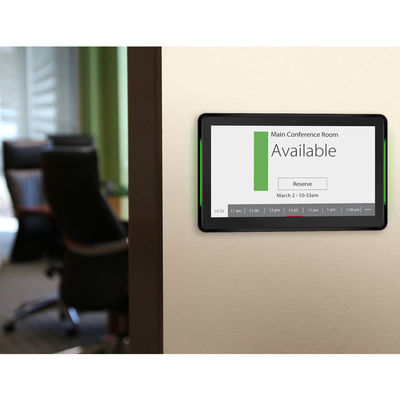 Tableta Android de 10.1 pulgadas montada en pared con NFC y PoE y barra de luz LED para salas de reuniones