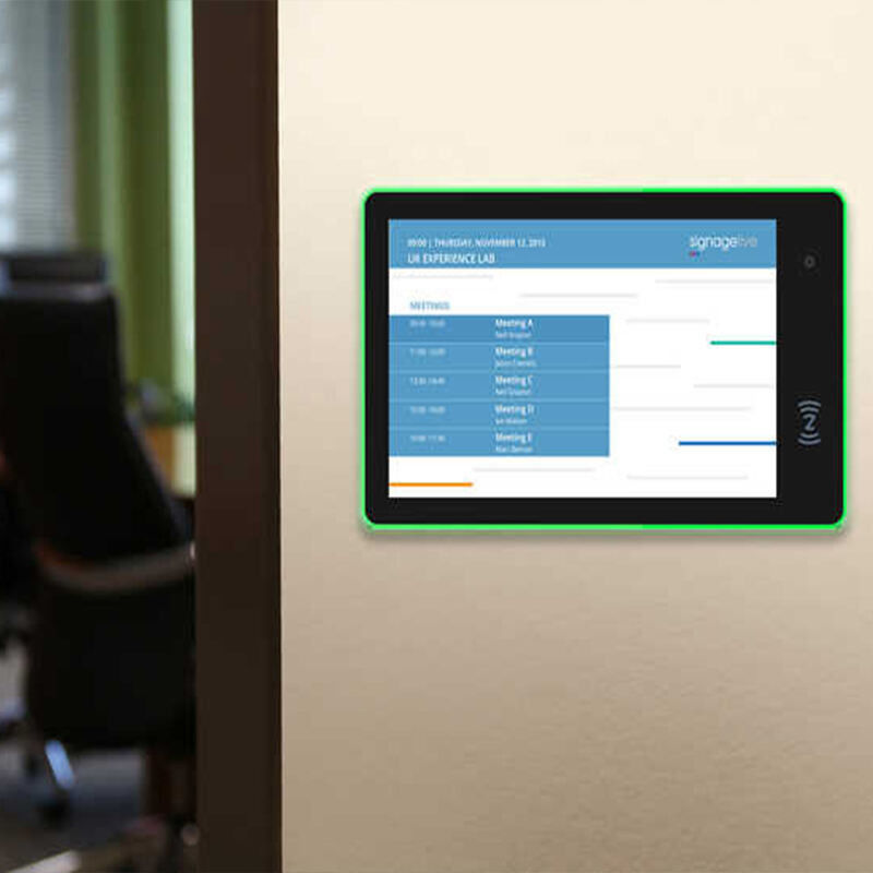 Tablet de reserva de sala de conferencias Android RK3566 de 14 pulgadas con luces LED circundantes para programación de salas de reuniones