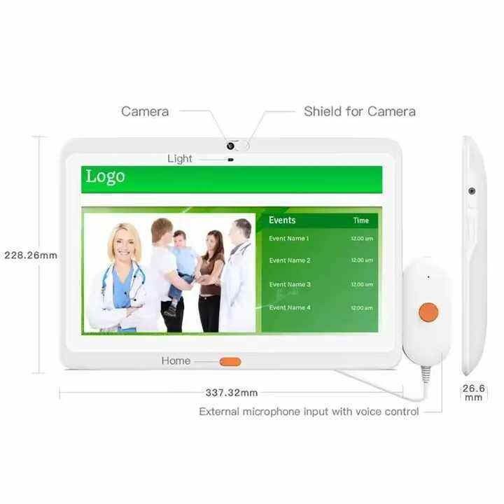 Hospital Android 1920X1080 Tablet médico de 13.3 pulgadas con servicio de centro de llamadas