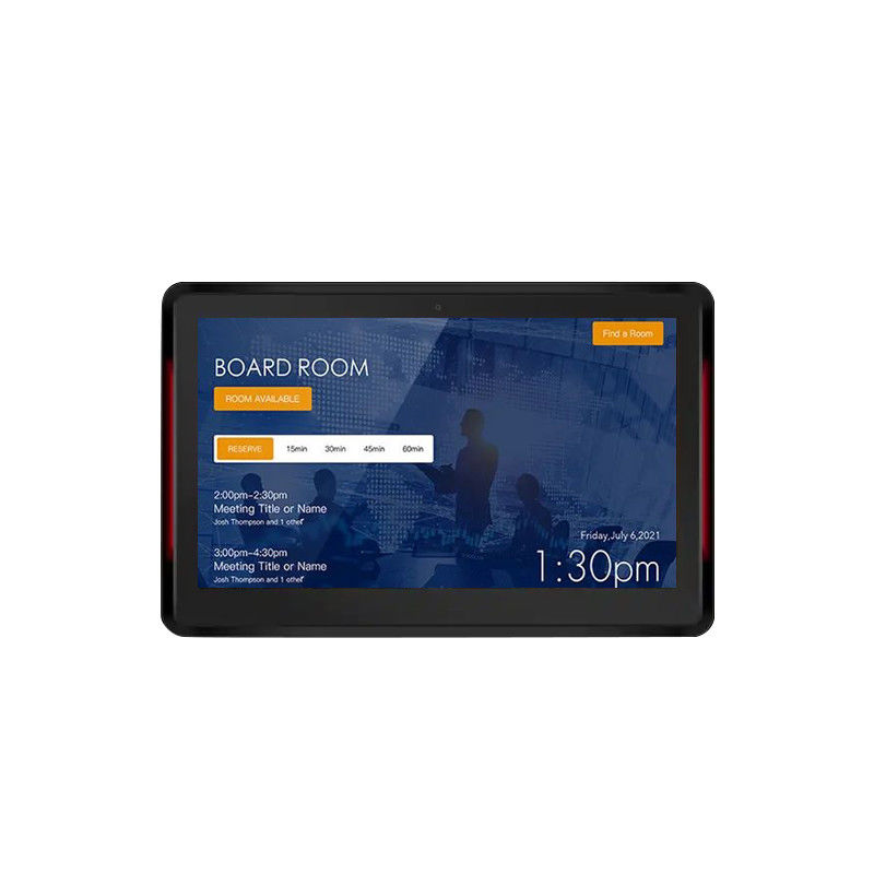 10.1 pulgadas RK3399 2+16GB Tableta de sala de conferencias montada en la pared NFC POE Sistema de reserva de sala de reuniones con luz de ambos lados
