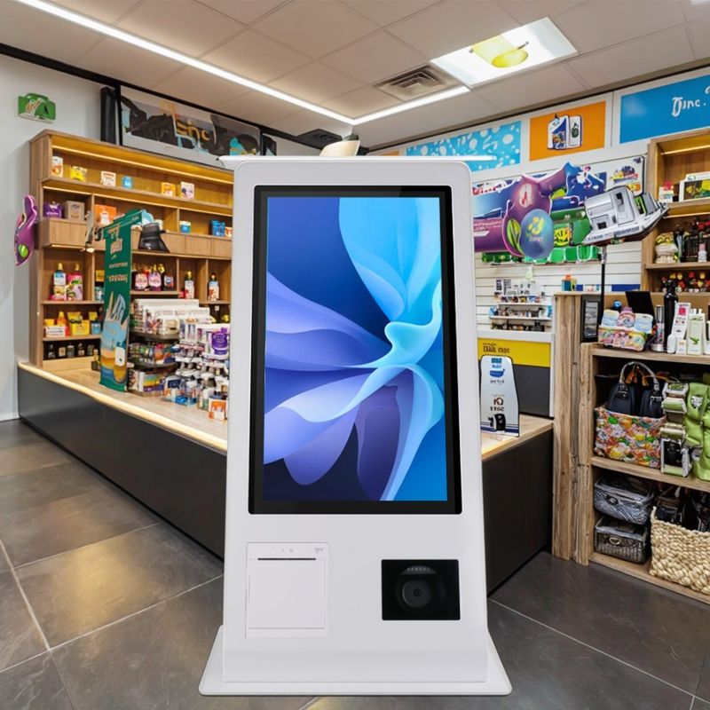 Máquina TPV de autoservicio de 15,6" con sistema operativo Windows 10, pantalla táctil, escáner, impresora, lector NFC y lector de código QR