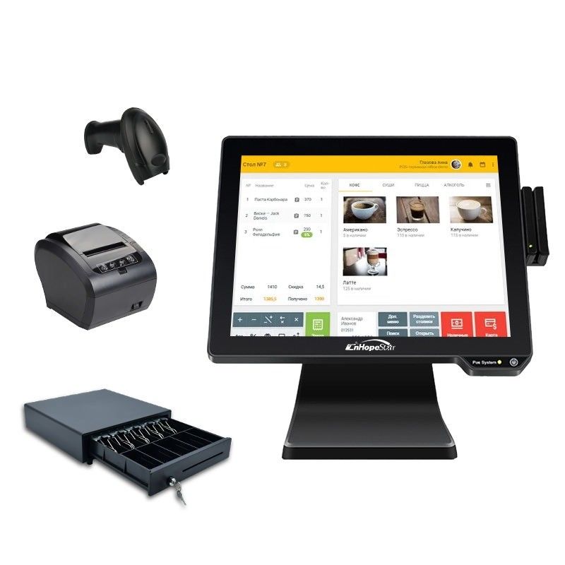 Impresora térmica para pedidos de restaurantes con resolución Win/Android POS Registro de caja 13.3/15.6 pulgadas 1366*768 Resolución