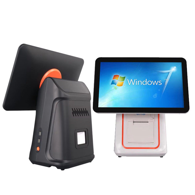 Máquina de facturación para restaurantes minoristas de 15.6 pulgadas con sistema POS de doble pantalla con sistema operativo Windows y Android POS