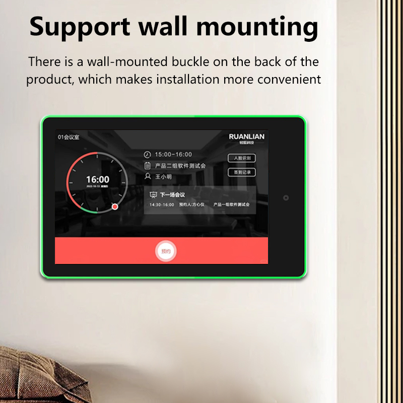 Tableta Android con pantalla táctil de 10,1 pulgadas para montaje en pared, sistema de reserva de salas de reuniones