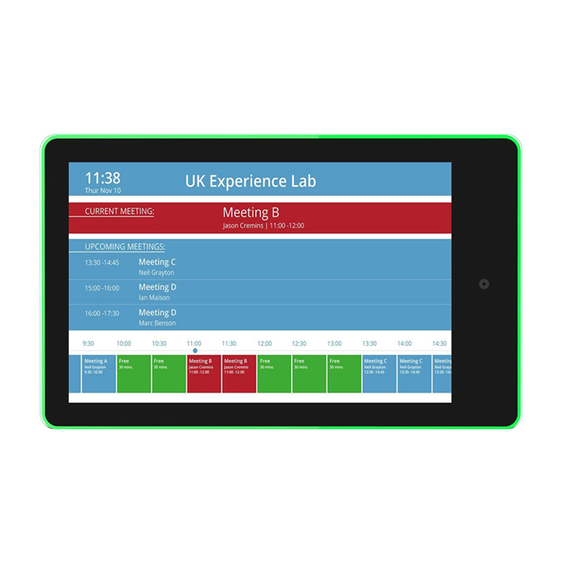 15.6 pulgadas de montaje en la pared Android Tablet PC con RK3566 Cuad Core LED Light Bar para la reserva de sala de conferencias