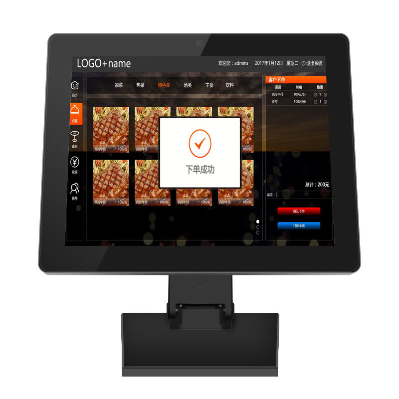 Tablet POS Android Quad Core de 1.6 GHz con pantalla táctil de 15 pulgadas y táctil capacitivo de 10 puntos