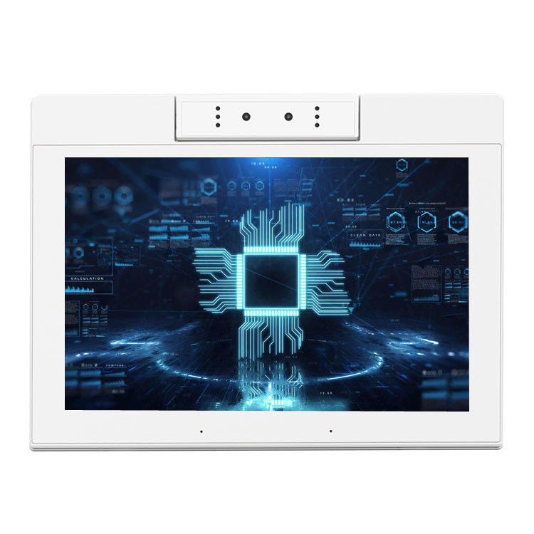 10.1 pulgadas en forma de L RK3566 POE NFC Android 11 Tablet PC de escritorio Tablet de pedido de restaurante blanco con cámara doble