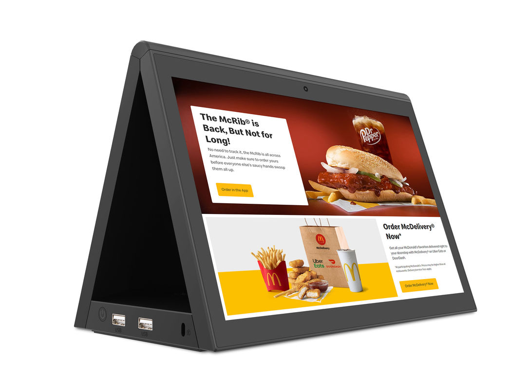 Tablet Android de 10 pulgadas con pantalla doble RK3288 PC de escritorio de publicidad de POE