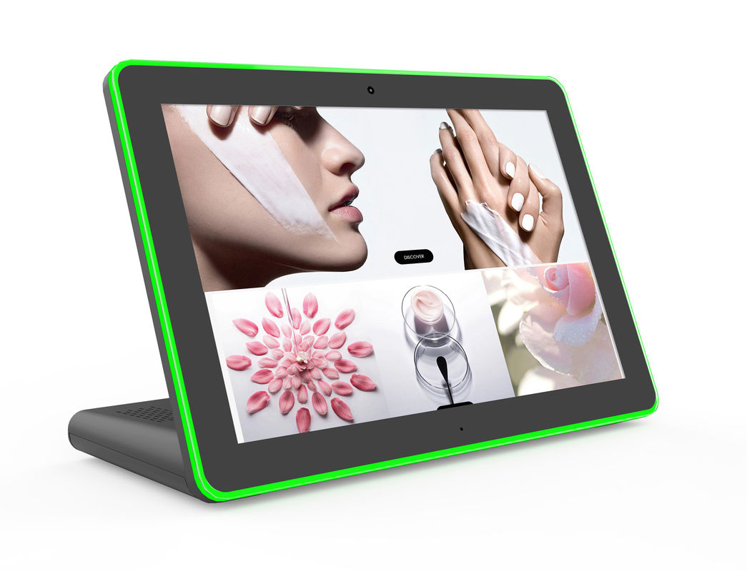 PC todo en uno con pantalla táctil Android 8.1 de 10.1 pulgadas con barra de luz LED y procesador Quad Core Cortex A7